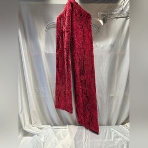 MINKY Plush Red Scarf